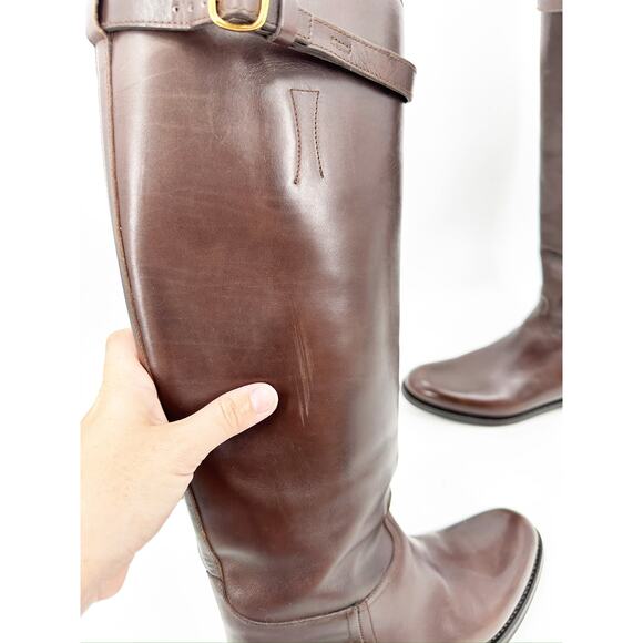CHURCH'S Michelle Leather Boots In Brown 36.5 - Picture 3 of 12